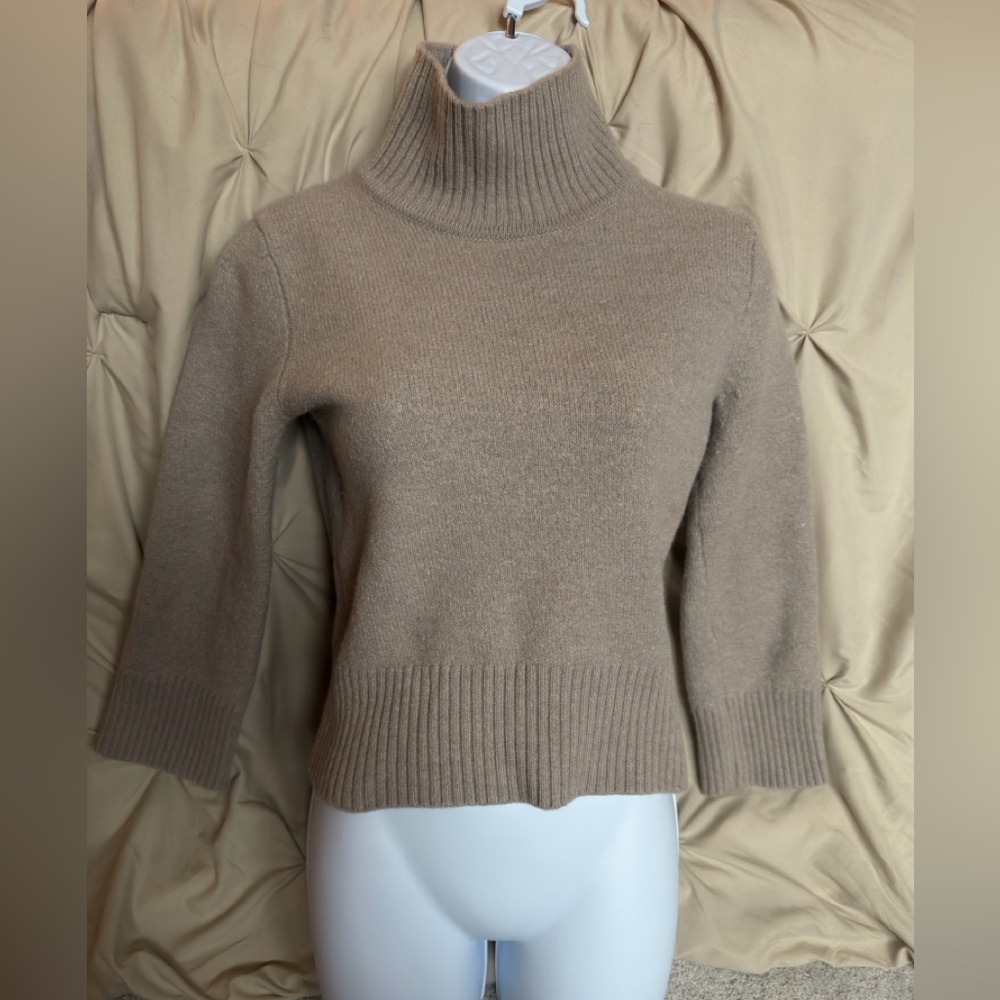 Halston Heritage Taupe Turtleneck Sweater